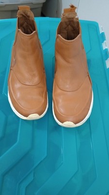Nike Air Max Thea Mid Top Slip-On Leather Sneakers Brown White Men's Athletic