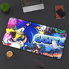 Sonic Graffiti Desk Mat  Gaming Mouse Pad