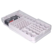 Versatile Battery Organizer with Tester, Original Wall-Mount Storage, Clear-L...