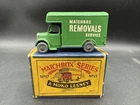 Vintage Lesney MOKO Matchbox #17 GREEN BEDFORD REMOVAL VAN Original Box COMPLETE