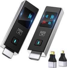 Wireless HDMI Transmitter and Receiver 360FT/110M Extender 4K Decode 1080P 60Hz