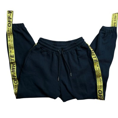 Off-White c/o Virgil Abloh Industrial Joggers Black/Yellow FITS LIKE SMALL