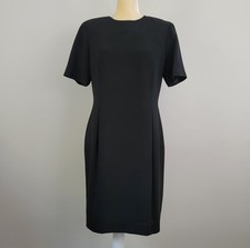 Vintage WORTHINGTON Size 8 Little Black Dress Short Sleeve Sheath Career Office