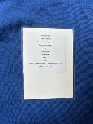  Florian Wirtz Anime Redemption CA-7 Topps Chrome UEFA 2025/26 Liverpool FC  