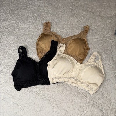Rhonda Shear Full Coverage Bra Lace Set Black Beige Ivory bundle of 3 bra 