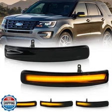 D-Lumina Sequential LED Side Mirror Turn Signal Lights Smoked Lens for Fo-rd 