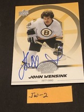 John Wensink Autographed 2023 Upper Deck Signed Bruins Centennial 59 JW-2