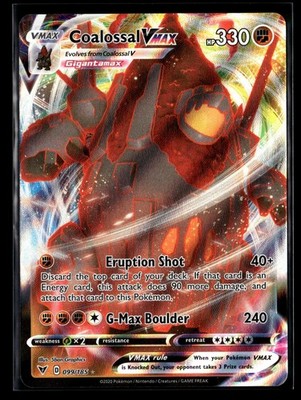 gigantamax pokemon card value Coalossal VMAX 099/185 Holo VMAX Rare Vivid Voltage Pokemon NM/M