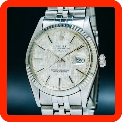 Vintage1979 [NEUF] ROLEX Datejust 16014 Jubilee LINEN White Gold Automatic Men - Photo 1/4