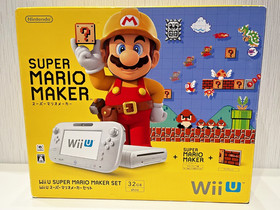 Wii U Super Mario Maker Set (with box) White set 32GB Console JP WUP-10+ 4 games