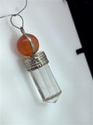 VINTAGE PROTECTION STERLING CARNELIAN,QUARTZ CRYSTAL PENDULUM PENDANT-HALLOWEEN — photo 2