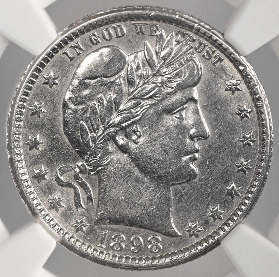 1898-O 25C BARBER SILVER QUARTER NGC AU DETAILS "CLEANED" #8405236-031 - Image 2 of 4