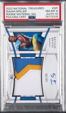 NATIONAL TREASURES ROOKIE MATERIAL SIGNATURE ISAIAH SPILLER 89/99 PSA 8 AUTO 10
