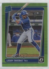 2021 Panini Donruss Optic Rated Rookie Lime Green Prizm Leody Taveras #56 0k5t