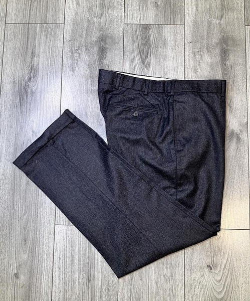 Men Brooks Brothers Trousers Navy Wool 38 / XL /