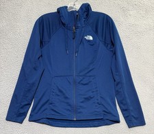 The North Face Full Zip Hooded track Jacket Womens size Medium Blue