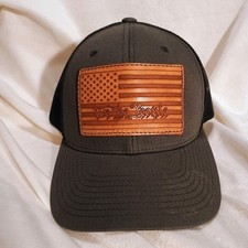 We The People Leather Patch Black Richardson 112 Snapback Hat Cap