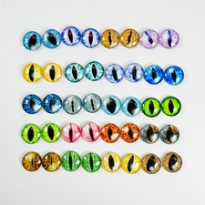 16mm Luminous Eyes 40Pcs Glass Animal Craft Eyeball Cabochon Glow in Dark DIY