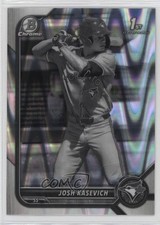 2022 Bowman Draft Chrome Black & White RayWave Refractor Josh Kasevich 6f8