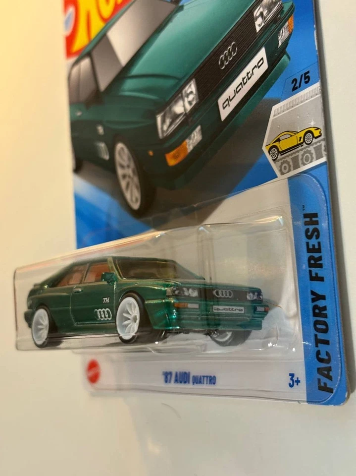 Hot Wheels '87 Audi Quattro Grün 16/250 - Super Treasure Hunt STH + Protektor - Bild 3 von 4