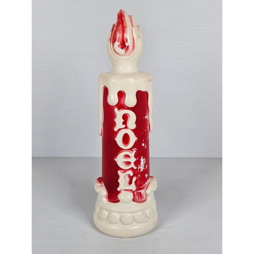 Vintage 1970 Empire Kunststoff beleuchtete Weihnachten Noel Kerze 13" Blasform