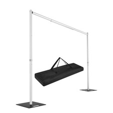 Pipe and Drape Backdrop Stand,8ft x 10ft Backdrop Stand, Adjustable Metal Hea...
