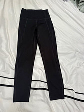 Girlfriend Collective Black High Rise Ankle Leggings XS Recycled Poly Stretch