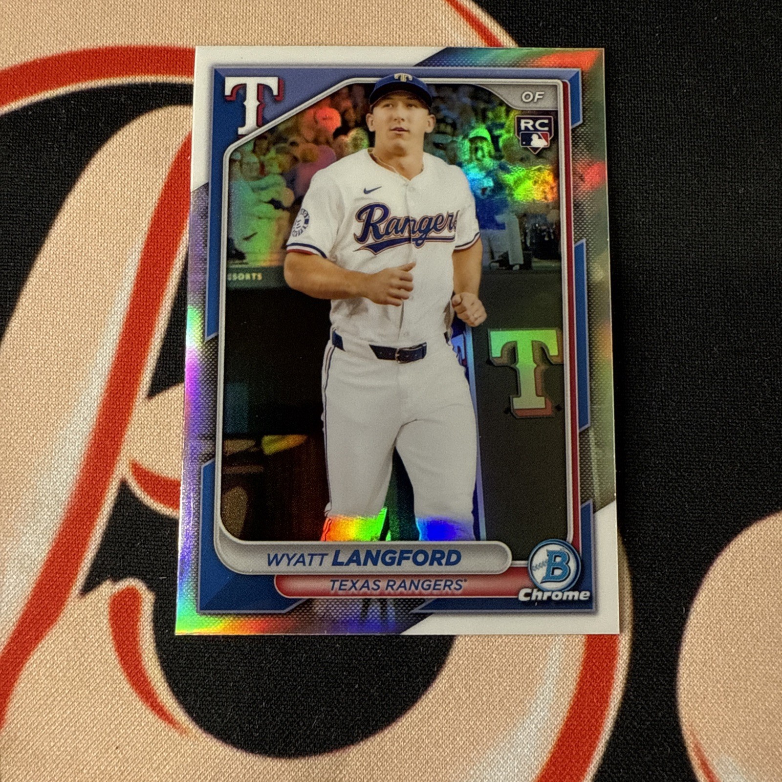 Wyatt Langford 2024 Bowman Chrome #71 Rookie Image Variation Refractor SP