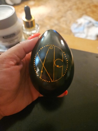 Faberge Egg Russian Orthodox Wood Hand Made Lacquer Finish Gold Mary Jesus - Picture 3 of 6