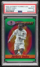 2022 Topps Finest Flashbacks UEFA Refractor Jeremy Doku Jérémy PSA 10 GEM MT k0w