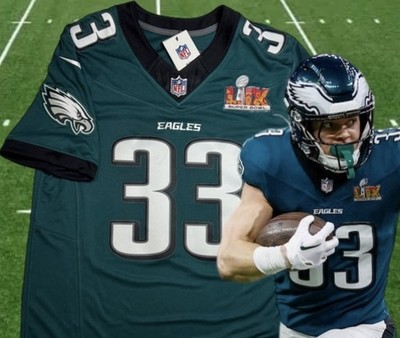 フィラデルフィア・イーグルス DeJEAN ユニフォーム 33 COOPER DEJEAN SIGNED PHILADELPHIA EAGLES #33 SUPER BOWL LIX WHITE