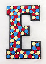 Dot Painted Wood Letter-E