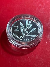 Coin REPUBLIC OF ITALY 1992 2 Lire Proof Mirror Bottom Capsule FDC