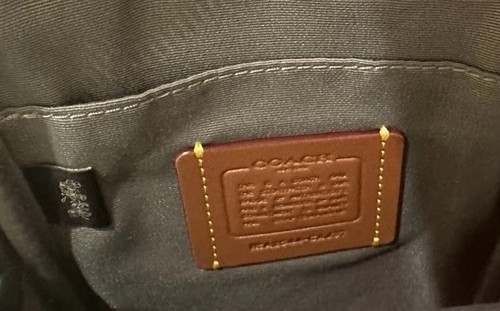 COACH CAJ37 Aden Crossbody Bag In Signature Leather Black Copper/Charcoal Gray - Picture 13 of 16