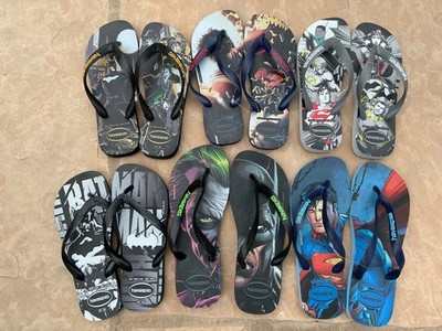 Havaianas Superman TM DC Comics Unisex Flip Flops Size 7/8W. 6/7-9/10M