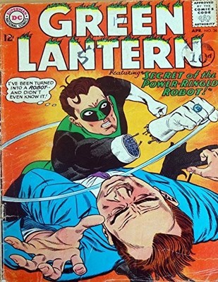 Vintage DC The Green Lantern - Secret Of The Power Ringed Robot Comic No.36 1965