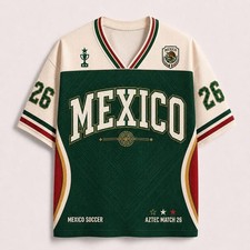 Mexico Soccer Jersey, Mexico Football Fan Shirt, Aztec Match 26 Game Day Tee, Me