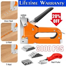 Heavy Duty Tacker Staple Gun Upholstery Stapler Fabric Wood Craft 3000Pc Staples 0.0028 per staple