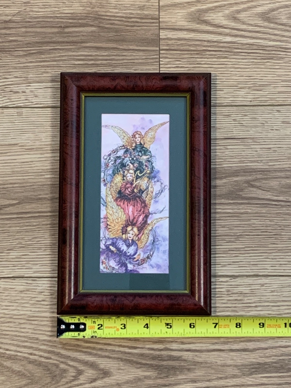 Charles F Humphrey Angel Print Hand Signed 1995 Heavenly Art Green Mat Decor Joy