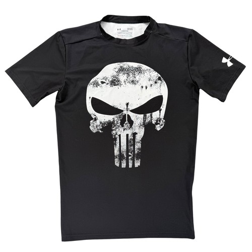 Under Armour Mens The Punisher Alter Ego Marvel Compression Tee Size L Black Gym - Picture 2 of 6