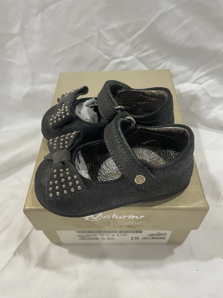 Naturino Toddler Girls Size Euro 19 US 3.5-4 Baby, M Anthracite Grey, Dress Shoe - Image 2 of 4