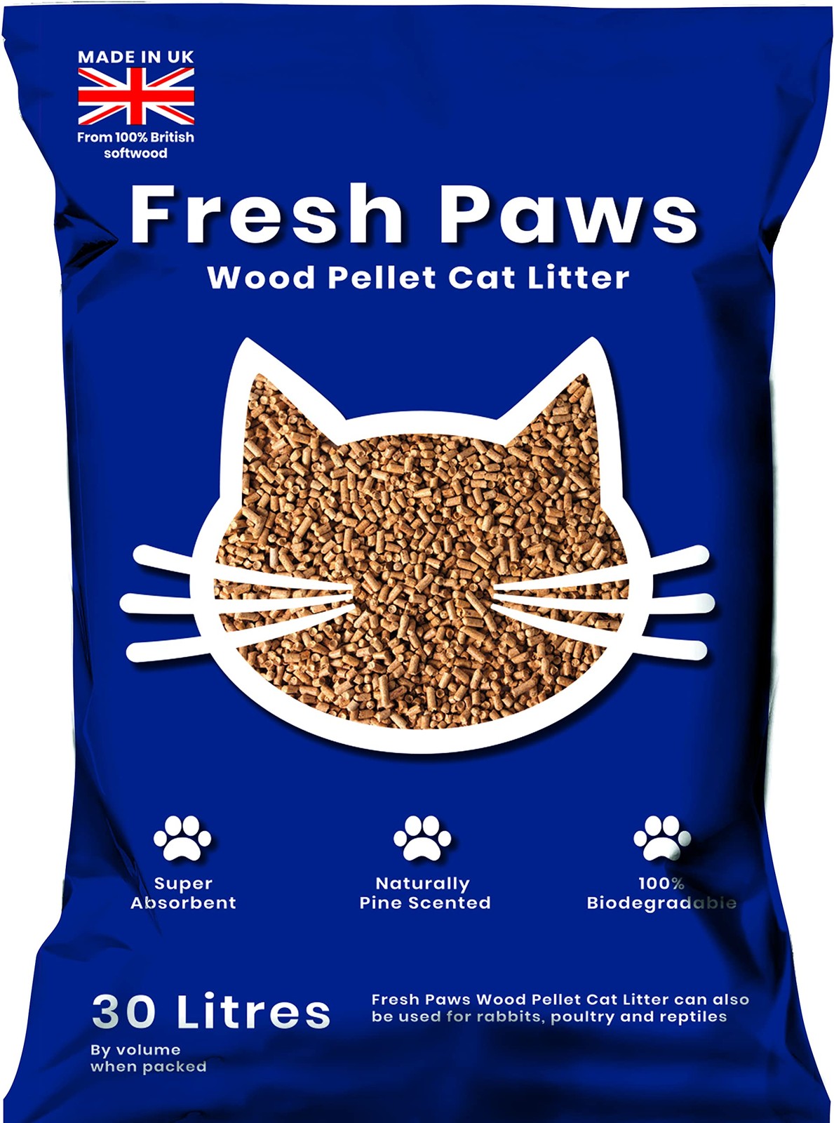 - Fresh Paws Premium Wood Pellet Cat Litter 30 L - Image 3