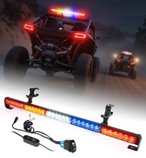 30'' UTV LED Chase Light Bar w/ 1.75''-2'' Roll Cage Mount Bracket Rear RYWBR