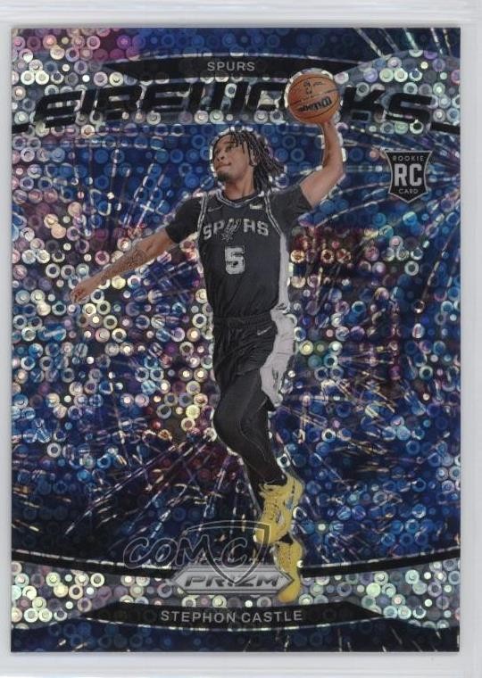 2024-25 Panini Prizm Fireworks Fast Break Prizm Stephon Castle #13 Rookie RC
