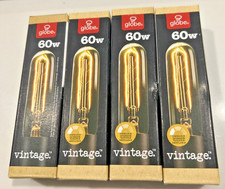 Bombillas regulables T10 Vintage Edison 60 vatios, paquete de 4 globos 01322 vidrio transparente