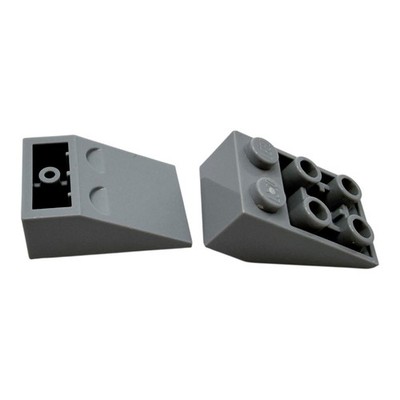 LEGO   2x roof brick slope inverted 2x3 medium stone grey 3747 light grey new