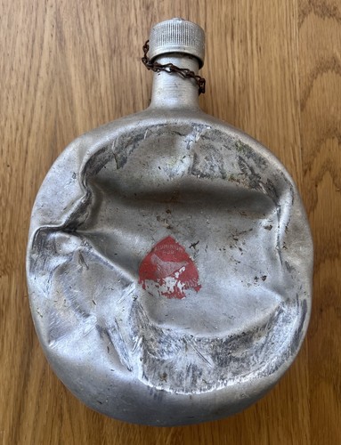 Gourde bleue vintage, en aluminium, style Le Grand Tetras