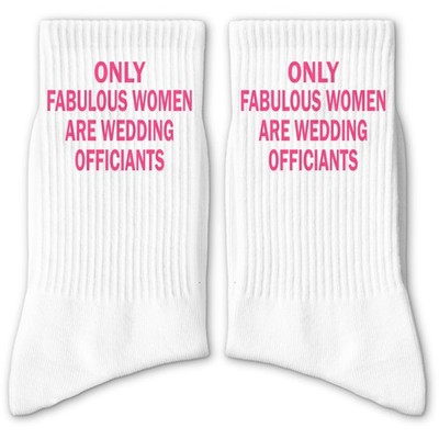 Wedding Officiant Socks Funny Novelty Gift for Female Minister Bachelorette