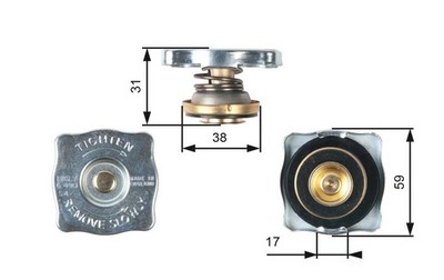 GATES RC130 Deckel f. Ausgleichsbehälter passend für FIAT LADA