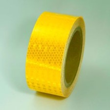Super Brite Reflective Tape Yellow 2""W x 30'L Roll HRT230YL Top Tape And  Label